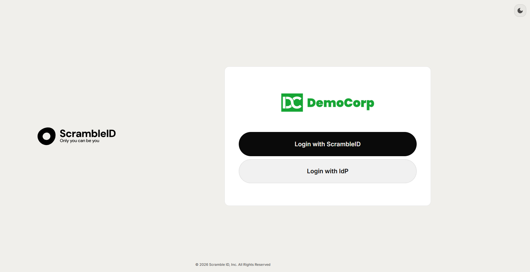 Admin Console: Login