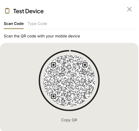 Admin Console: Test Device (2)