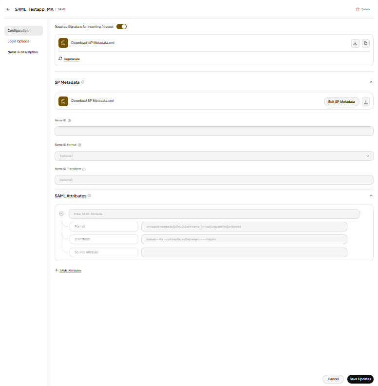 Admin Console: Adding SAML Applications (9)