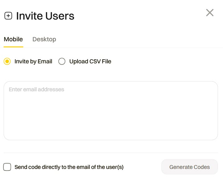 Admin Console: Invite Users (2)