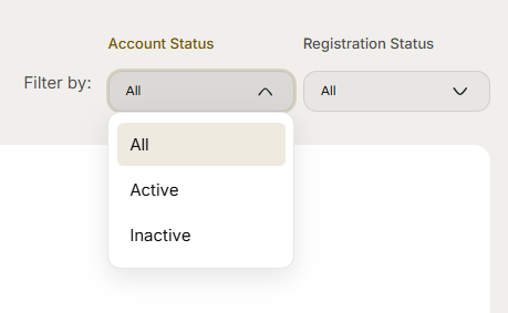 Admin Console: Search Criteria