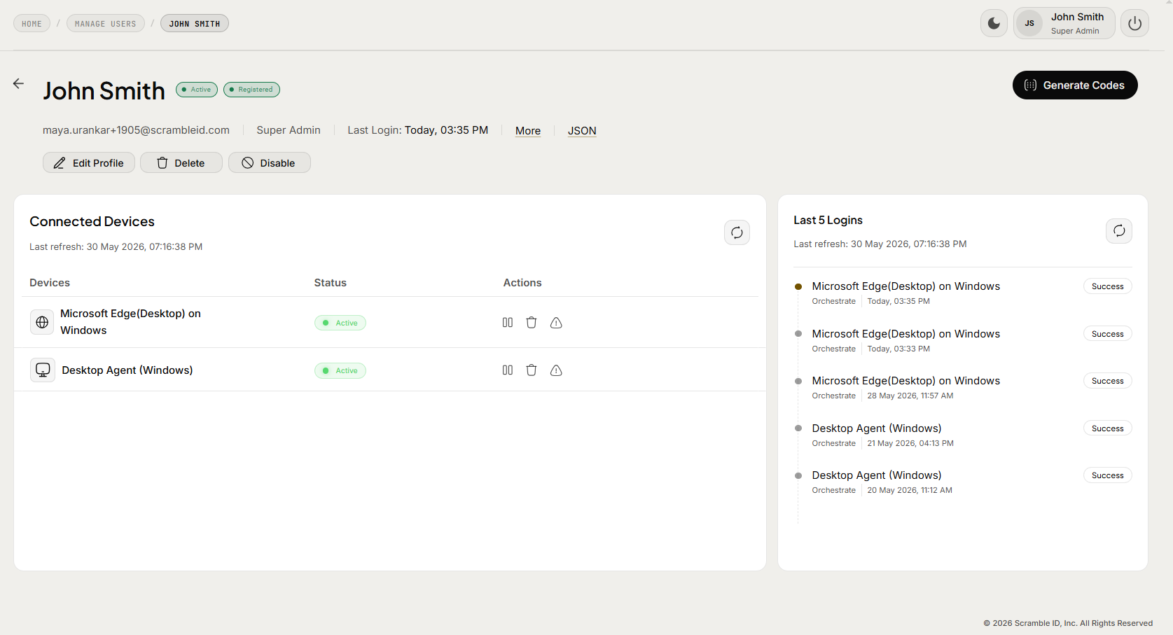 Admin Console: Managing Users