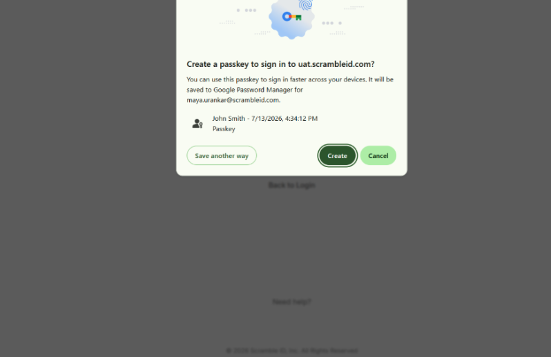 Desktop App: Setting up Passkey (4)