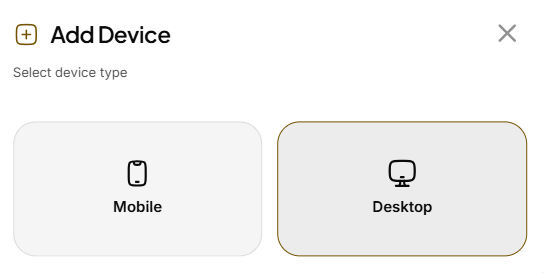 Desktop App: Add a new device using the self-service portal (2)