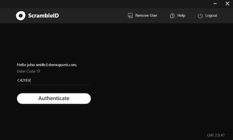 Desktop App: Paste passkey code in desktop app