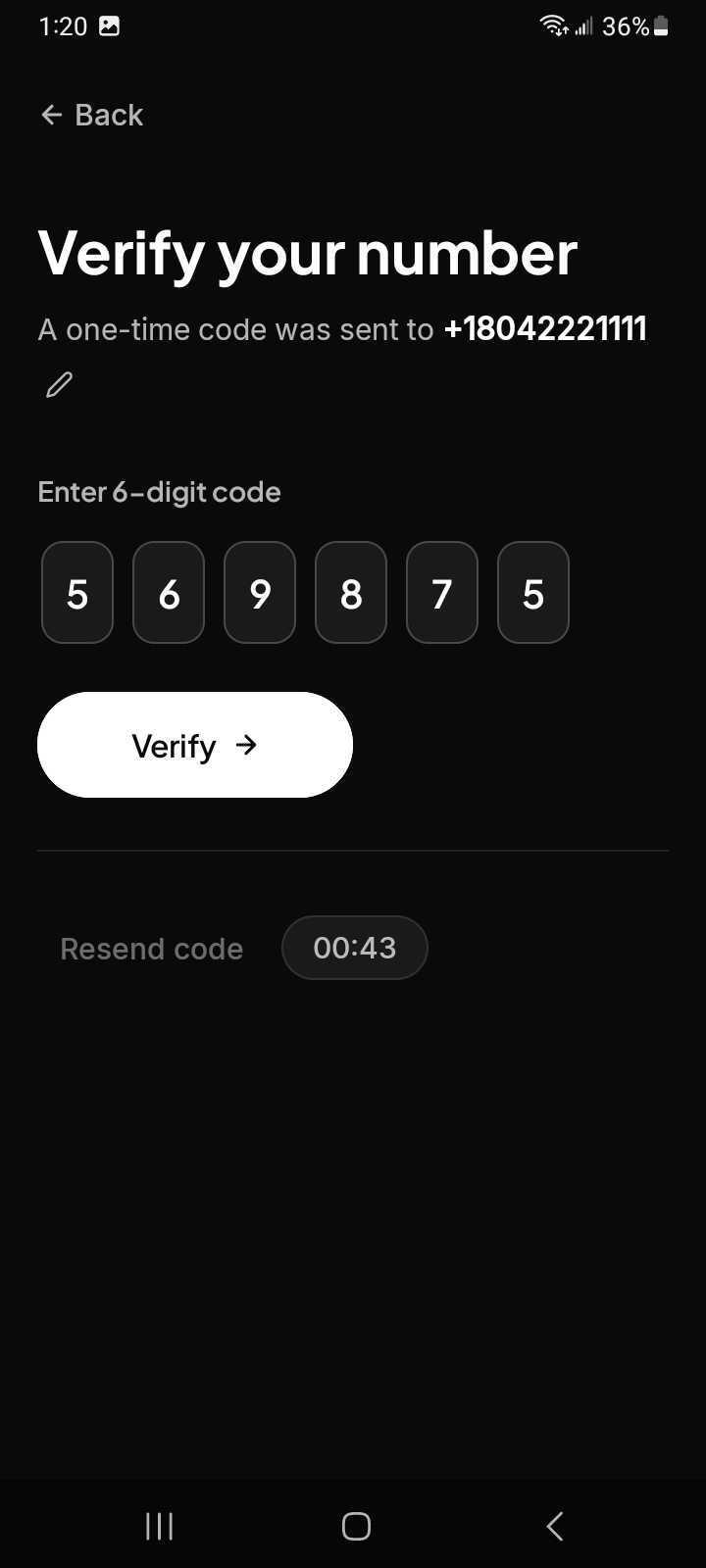 Mobile App: Register as a new user (3)