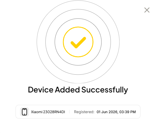 Mobile App: Adding a new device using the self-service portal (10)