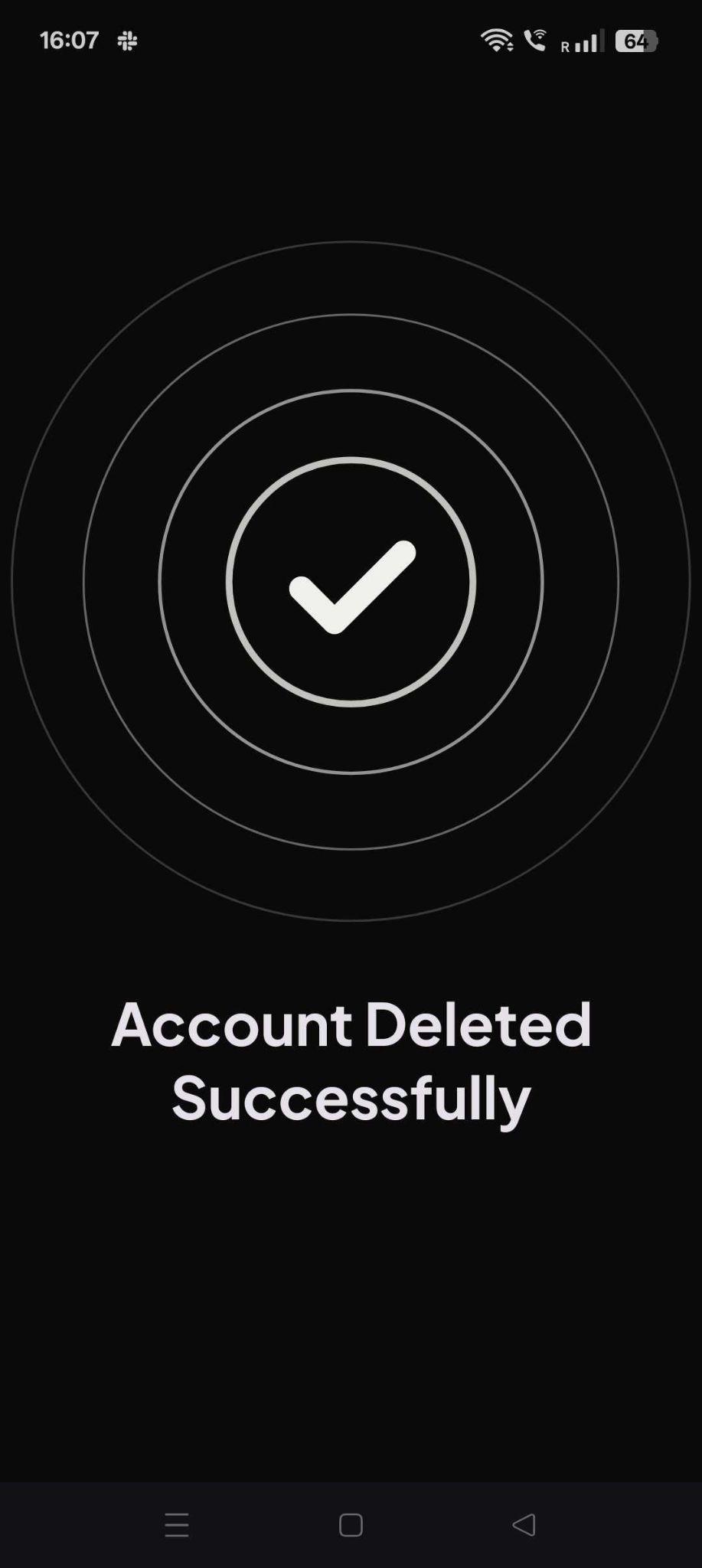 Mobile App: Profile > Settings > Forget me (3)