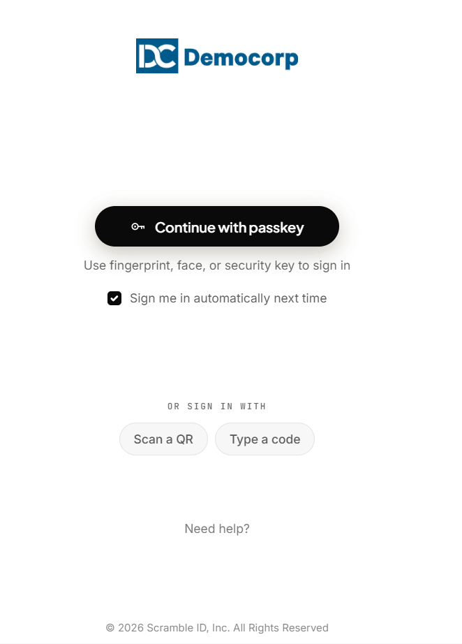 Mobile App: Setting up Passkey on Windows OS