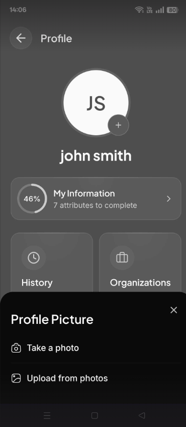 Mobile App: Add Profile Picture