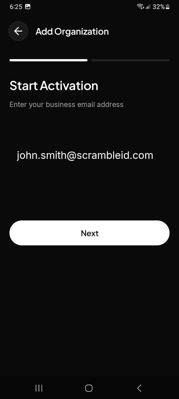 Mobile App: Add an organization (3)
