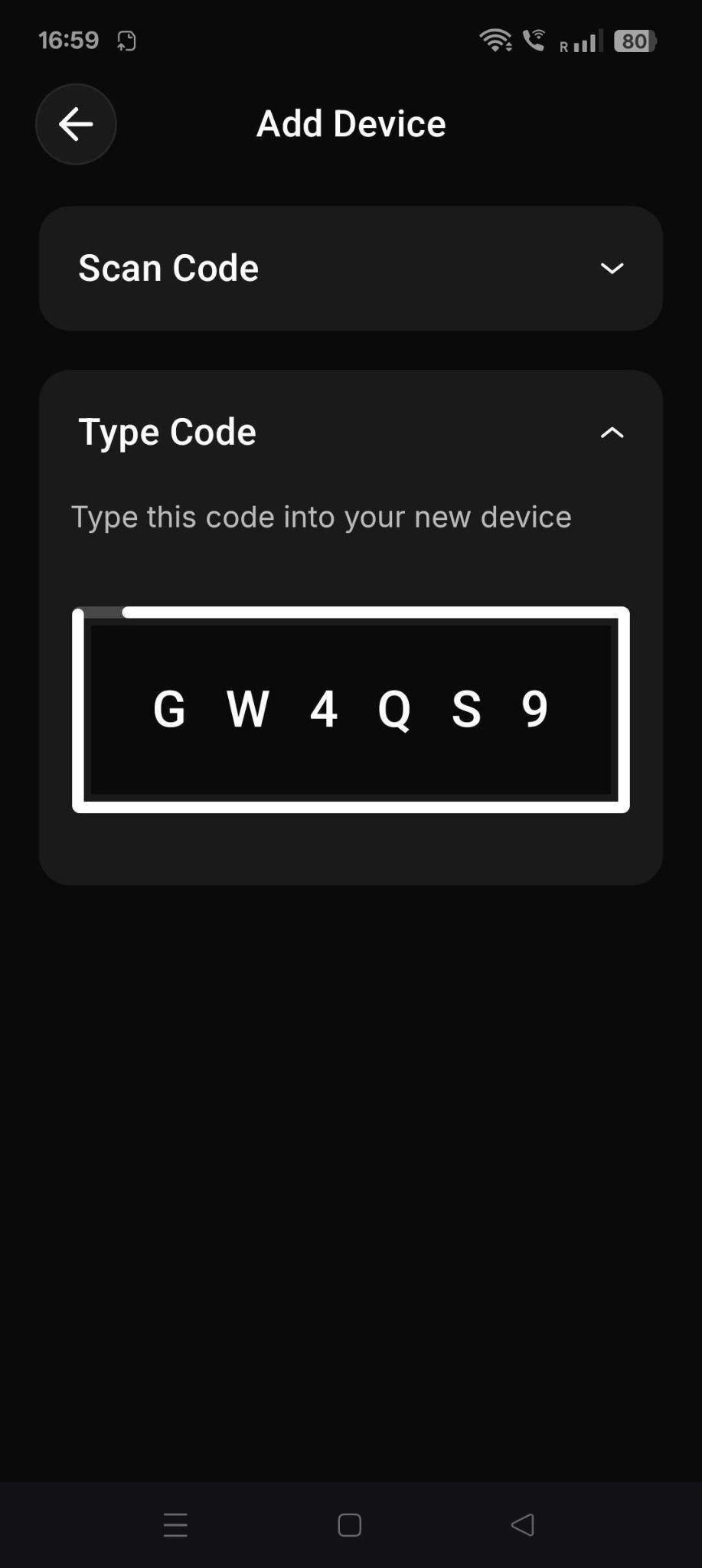 Mobile App: Adding a new device (2)